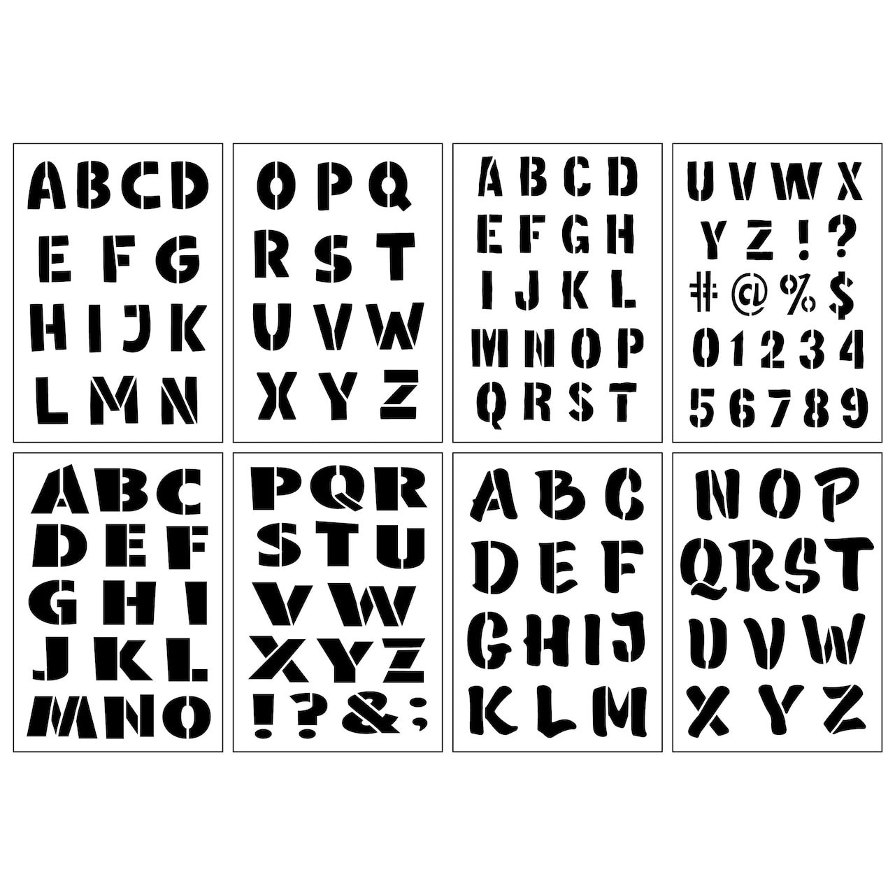 6 Pack: 1.5" Comic Book Alphabet Stencils by Craft Smart®